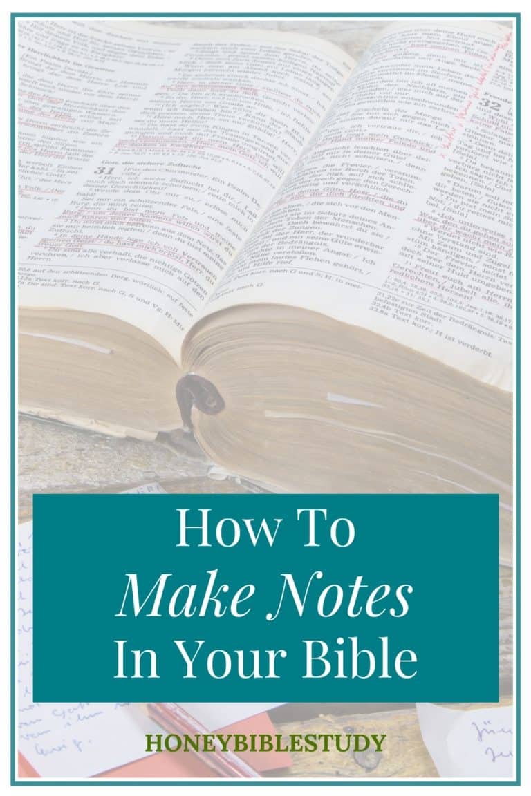 How To Make Notes in Your Bible
